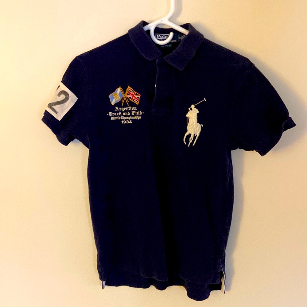 Polo by Ralph Lauren Men’s Navy Short Sleeve Polo Argentina S Great Condition